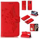 For Xiaomi Redmi Note 8 Pro Feather Pattern Litchi Texture Horizontal Flip Leather Case with Holder & Wallet & Card Slots(Red) - 1