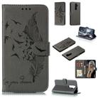 For Xiaomi Redmi Note 8 Pro Feather Pattern Litchi Texture Horizontal Flip Leather Case with Holder & Wallet & Card Slots(Gray) - 1