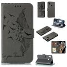 For Galaxy A10s Feather Pattern Litchi Texture Horizontal Flip Leather Case with Holder & Wallet & Card Slots(Gray) - 1