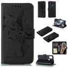 For Galaxy M30s Feather Pattern Litchi Texture Horizontal Flip Leather Case with Holder & Wallet & Card Slots(Black) - 1