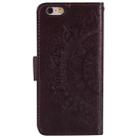 Totem Flower Embossed Horizontal Flip TPU + PU Leather Case with Holder & Card Slots & Wallet For iPhone 6(Brown) - 3