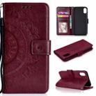 For iPhone XR Totem Flower Embossed Horizontal Flip TPU + PU Leather Case with Holder & Card Slots & Wallet(Brown) - 1