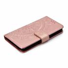 For iPhone XR Totem Flower Embossed Horizontal Flip TPU + PU Leather Case with Holder & Card Slots & Wallet(Rose Gold) - 5