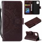 For iPhone 11 Totem Flower Embossed Horizontal Flip TPU + PU Leather Case with Holder & Card Slots & Wallet (Brown) - 1