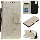 For iPhone 11 Pro Totem Flower Embossed Horizontal Flip TPU + PU Leather Case with Holder & Card Slots & Wallet (Gold) - 1