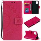 For iPhone 11 Pro Totem Flower Embossed Horizontal Flip TPU + PU Leather Case with Holder & Card Slots & Wallet (Red) - 1