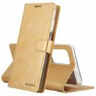 For Samsung Galaxy A52 5G/4G GOOSPERY BLUE MOON DIARY Crazy Horse Texture Horizontal Flip Leather Case With Bracket & Card Slot & Wallet(Gold) - 1