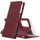 For Samsung Galaxy A52 5G/4G GOOSPERY BLUE MOON DIARY Crazy Horse Texture Horizontal Flip Leather Case With Bracket & Card Slot & Wallet(Wine) - 1