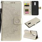 For LG Stylo 5 Totem Flower Embossed Horizontal Flip TPU + PU Leather Case with Holder & Card Slots & Wallet(Gold) - 1