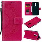 For LG Stylo 5 Totem Flower Embossed Horizontal Flip TPU + PU Leather Case with Holder & Card Slots & Wallet(Red) - 1