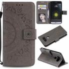 For LG G5 Totem Flower Embossed Horizontal Flip TPU + PU Leather Case with Holder & Card Slots & Wallet(Grey) - 1