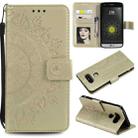 For LG G5 Totem Flower Embossed Horizontal Flip TPU + PU Leather Case with Holder & Card Slots & Wallet(Gold) - 1