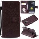 For LG G5 Totem Flower Embossed Horizontal Flip TPU + PU Leather Case with Holder & Card Slots & Wallet(Brown) - 1