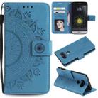 For LG G5 Totem Flower Embossed Horizontal Flip TPU + PU Leather Case with Holder & Card Slots & Wallet(Blue) - 1