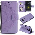 For LG G5 Totem Flower Embossed Horizontal Flip TPU + PU Leather Case with Holder & Card Slots & Wallet(Purple) - 1