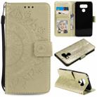 For LG G6 Totem Flower Embossed Horizontal Flip TPU + PU Leather Case with Holder & Card Slots & Wallet(Gold) - 1