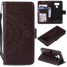 For LG G6 Totem Flower Embossed Horizontal Flip TPU + PU Leather Case with Holder & Card Slots & Wallet(Brown) - 1