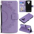 For LG G6 Totem Flower Embossed Horizontal Flip TPU + PU Leather Case with Holder & Card Slots & Wallet(Purple) - 1