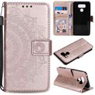 For LG G6 Totem Flower Embossed Horizontal Flip TPU + PU Leather Case with Holder & Card Slots & Wallet(Rose Gold) - 1