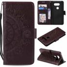 For LG G8s ThinQ Totem Flower Embossed Horizontal Flip TPU + PU Leather Case with Holder & Card Slots & Wallet(Brown) - 1