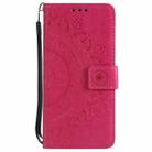 For LG K4 (2017) (US Version) Totem Flower Embossed Horizontal Flip TPU + PU Leather Case with Holder & Card Slots & Wallet(Red) - 2