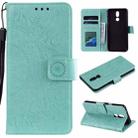 For LG K40 Totem Flower Embossed Horizontal Flip TPU + PU Leather Case with Holder & Card Slots & Wallet(Green) - 1