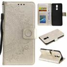 For LG K40 Totem Flower Embossed Horizontal Flip TPU + PU Leather Case with Holder & Card Slots & Wallet(Gold) - 1