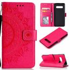 For V60 ThinQ 5G Totem Flower Embossed Horizontal Flip TPU + PU Leather Case with Holder & Card Slots & Wallet(Red) - 1