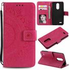 For LG X210 Totem Flower Embossed Horizontal Flip TPU + PU Leather Case with Holder & Card Slots & Wallet(Red) - 1