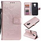 For Huawei Mate 30 Lite Totem Flower Embossed Horizontal Flip TPU + PU Leather Case with Holder & Card Slots & Wallet(Rose Gold) - 1