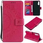 For Huawei nova 5 Totem Flower Embossed Horizontal Flip TPU + PU Leather Case with Holder & Card Slots & Wallet(Red) - 1