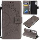 For Huawei nova 5 Totem Flower Embossed Horizontal Flip TPU + PU Leather Case with Holder & Card Slots & Wallet(Grey) - 1