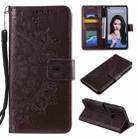 For Huawei P20 Lite (2019) Totem Flower Embossed Horizontal Flip TPU + PU Leather Case with Holder & Card Slots & Wallet(Brown) - 1