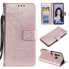 For Huawei P20 Lite (2019) Totem Flower Embossed Horizontal Flip TPU + PU Leather Case with Holder & Card Slots & Wallet(Rose Gold) - 1