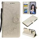 For Huawei P20 Lite (2019) Totem Flower Embossed Horizontal Flip TPU + PU Leather Case with Holder & Card Slots & Wallet(Gold) - 1