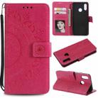 For Huawei P20 Lite Totem Flower Embossed Horizontal Flip TPU + PU Leather Case with Holder & Card Slots & Wallet(Red) - 1