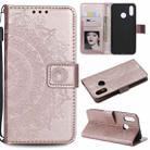 For Huawei P20 Lite Totem Flower Embossed Horizontal Flip TPU + PU Leather Case with Holder & Card Slots & Wallet(Rose Gold) - 1