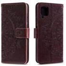 For Huawei P40 Lite Totem Flower Embossed Horizontal Flip TPU + PU Leather Case with Holder & Card Slots & Wallet(Brown) - 1