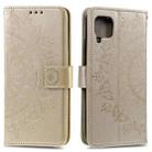 For Huawei P40 Lite Totem Flower Embossed Horizontal Flip TPU + PU Leather Case with Holder & Card Slots & Wallet(Gold) - 1