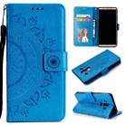 For Huawei Mate 10 Pro Totem Flower Embossed Horizontal Flip TPU + PU Leather Case with Holder & Card Slots & Wallet(Blue) - 1