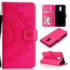 For Huawei Mate 20 Lite Totem Flower Embossed Horizontal Flip TPU + PU Leather Case with Holder & Card Slots & Wallet(Red) - 1