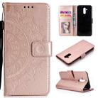 For Huawei Mate 20 Lite Totem Flower Embossed Horizontal Flip TPU + PU Leather Case with Holder & Card Slots & Wallet(Rose Gold) - 1