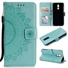 For Huawei Mate 10 Lite Totem Flower Embossed Horizontal Flip TPU + PU Leather Case with Holder & Card Slots & Wallet(Green) - 1