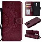 For Huawei Mate 10 Lite Totem Flower Embossed Horizontal Flip TPU + PU Leather Case with Holder & Card Slots & Wallet(Brown) - 1