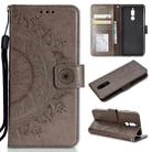 For Huawei Mate 10 Lite Totem Flower Embossed Horizontal Flip TPU + PU Leather Case with Holder & Card Slots & Wallet(Grey) - 1