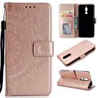 For Huawei Mate 10 Lite Totem Flower Embossed Horizontal Flip TPU + PU Leather Case with Holder & Card Slots & Wallet(Rose Gold) - 1