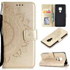 For Huawei Mate 20 Totem Flower Embossed Horizontal Flip TPU + PU Leather Case with Holder & Card Slots & Wallet(Gold) - 1