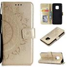 For Huawei Mate 20 Pro Totem Flower Embossed Horizontal Flip TPU + PU Leather Case with Holder & Card Slots & Wallet(Gold) - 1