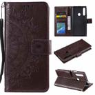 For Huawei P smart Z Totem Flower Embossed Horizontal Flip TPU + PU Leather Case with Holder & Card Slots & Wallet(Brown) - 1
