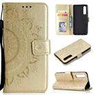 For Huawei P30 Totem Flower Embossed Horizontal Flip TPU + PU Leather Case with Holder & Card Slots & Wallet(Gold) - 1